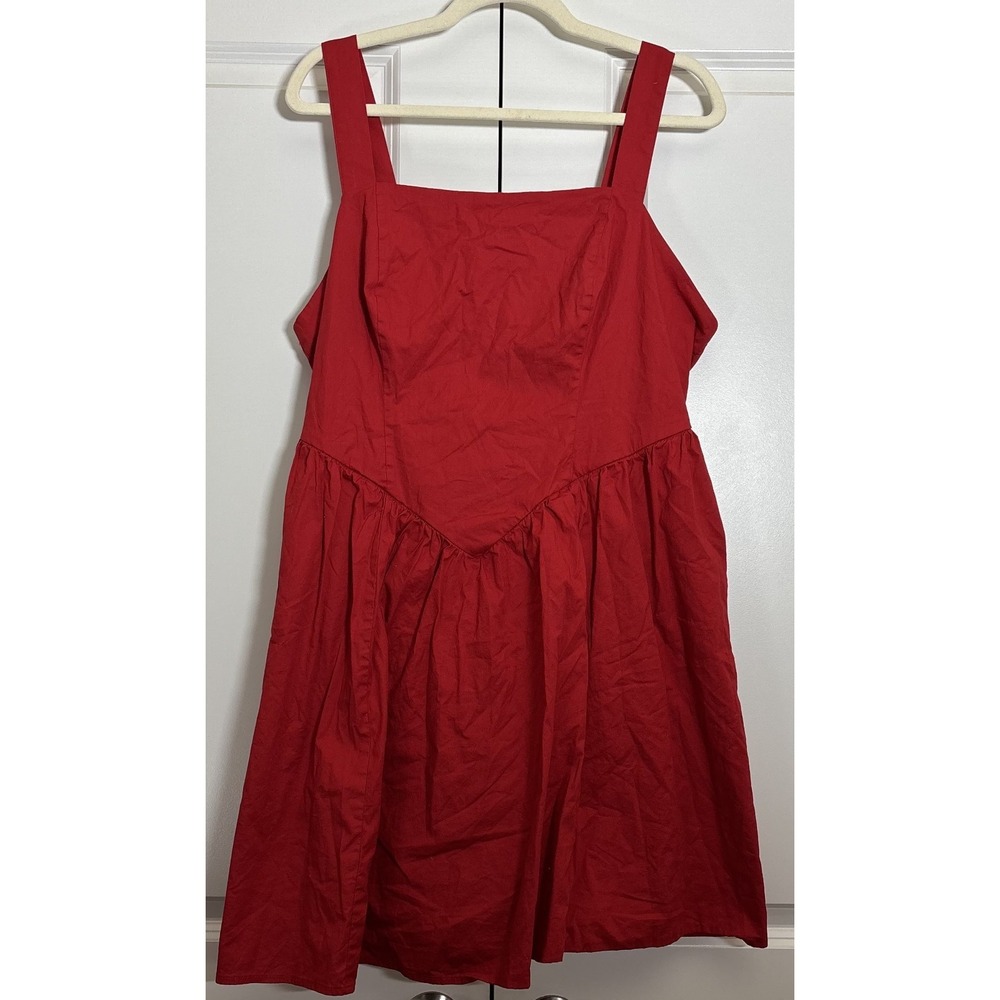 Torrid Womens Basque Waist Mini Dress Red Square Neck Classic Elegant 1 US 14/16